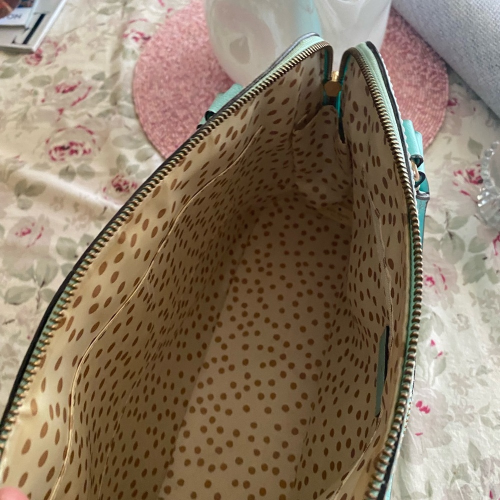 Kate Spade Blue Satchel Structured Leather - Picture 4 of 6